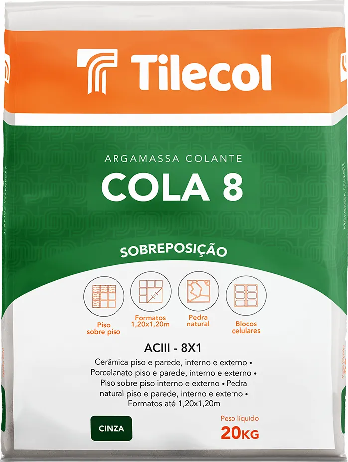 Argamassa ACIII Sobreposição Interno e Externo 20kg Cinza Tilecol