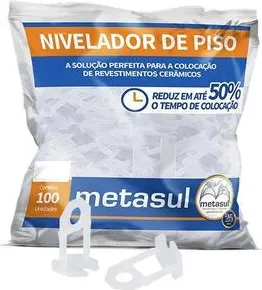 Nivelador de Piso 100 unidades Metasul