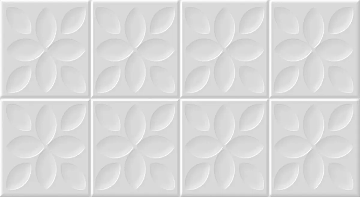 Peça do Revestimento de parede Brilhante 32x62cm Cobogó White - Embramaco