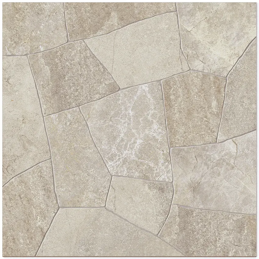 Peça do Piso Cerâmico Externo Granilhado Retificado 81x81cm Opala Bege - Formigres Prime