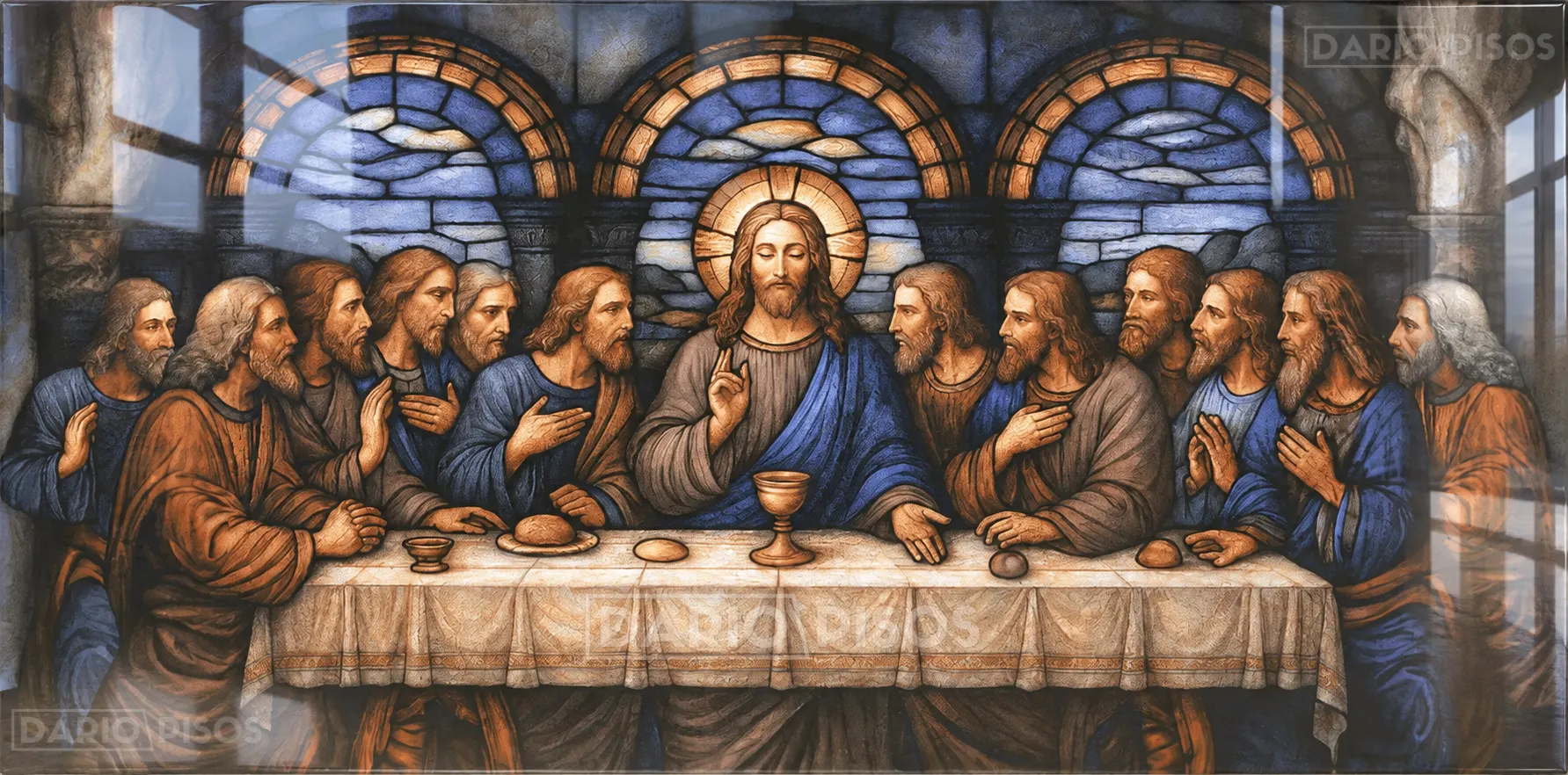 Peça Cerâmica Polida Retificada Ultima Ceia 56x113cm - Incopisos