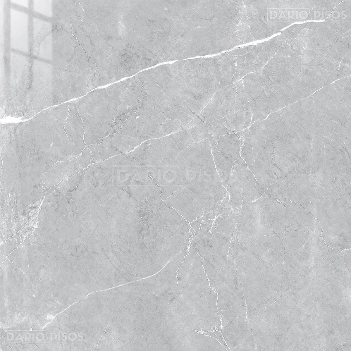 Peça do Piso Cerâmico Marmorizado Polido Retificado 81x81cm Selene Gray - Formigres Premium