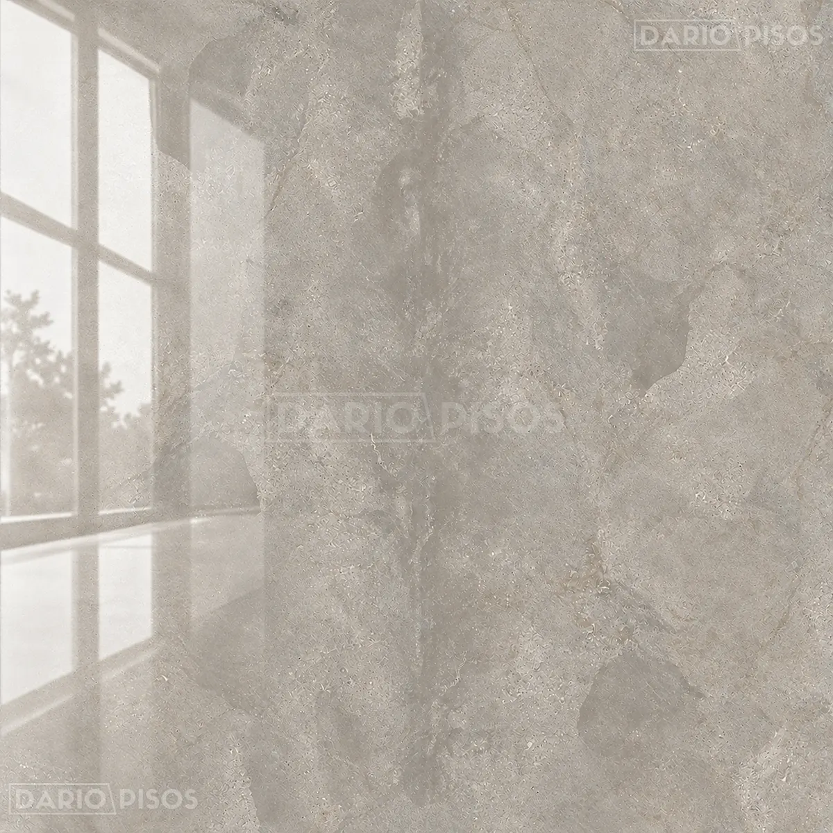 Peça do Piso Cerâmico Cimenticio Polido Retificado 81x81cm Cleantec Grey - Formigres Premium