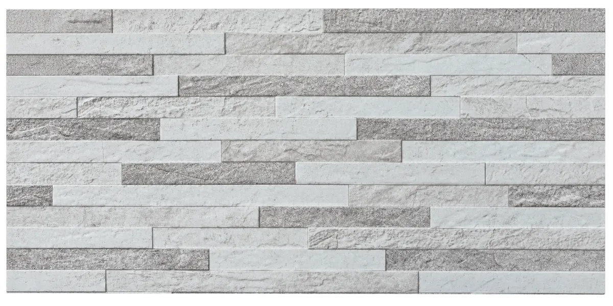 Peça do Revestimento de Parede Estilo Pedra Retificado 39x75cm Minerale Bianco - Incopisos