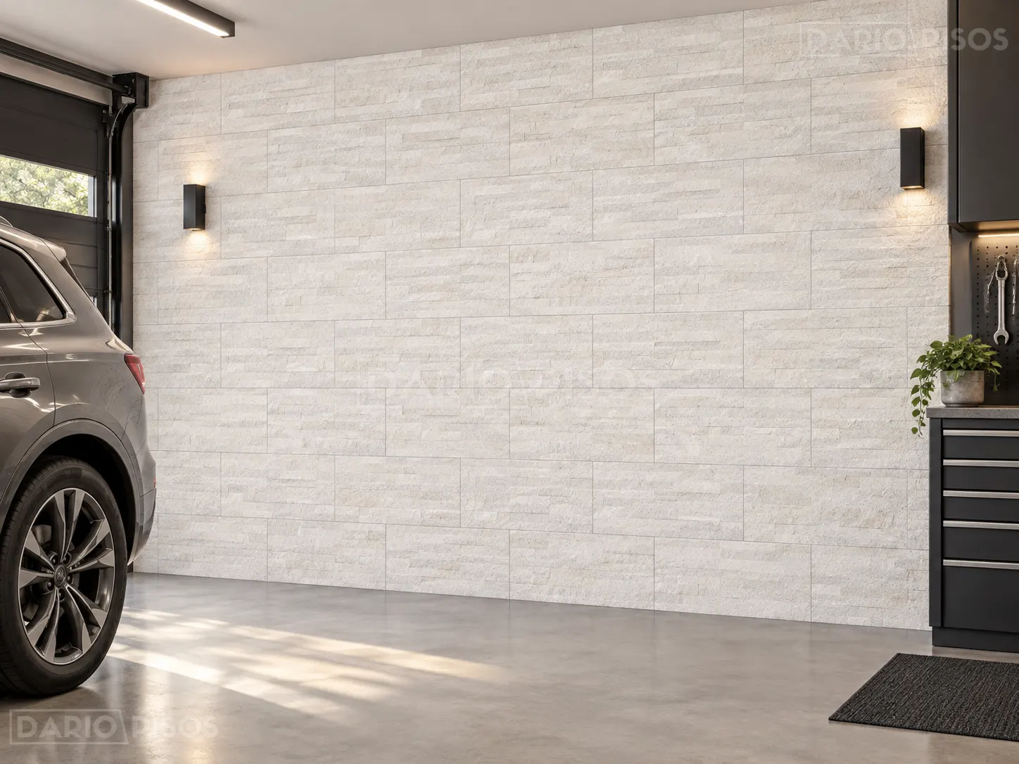 Ambiente com Revestimento Cerâmico Alto Relevo Bold 38x60cm Muretto BR - Formigres
