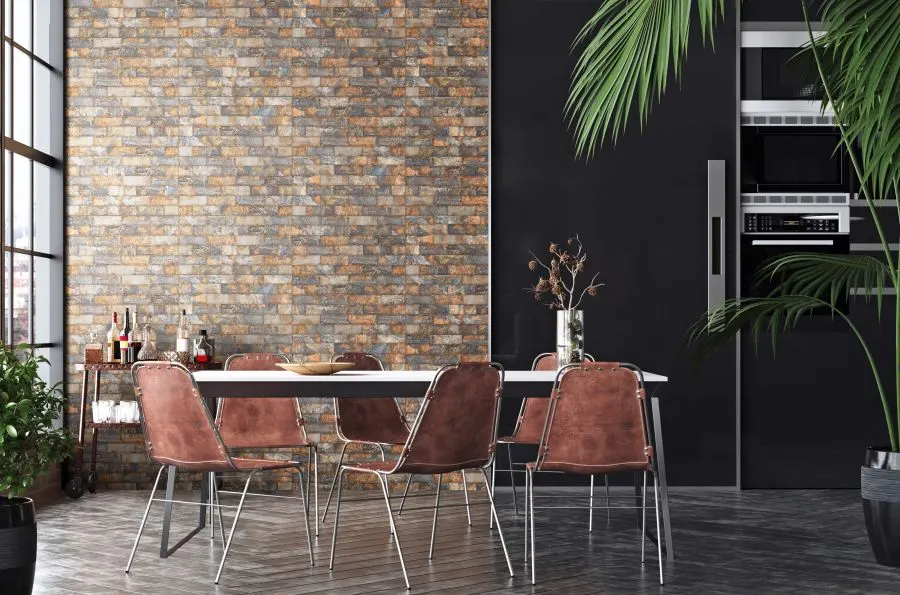 Ambiente com Tijolo Ferro HD 3D RT