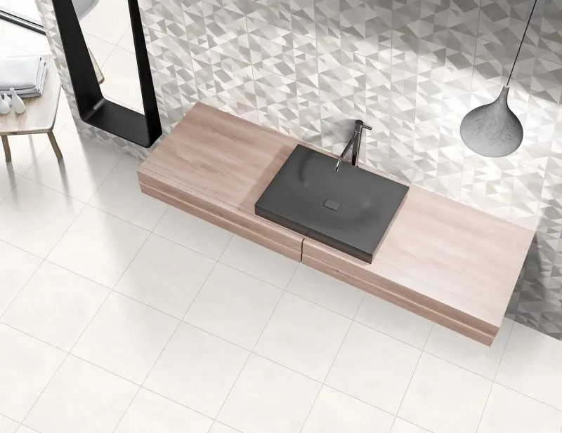 Ambiente com Porcelanato Quec Ice 61HD RT