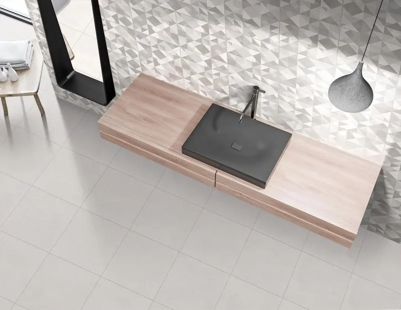 Ambiente com Porcelanato Quec Grey 61HD RT