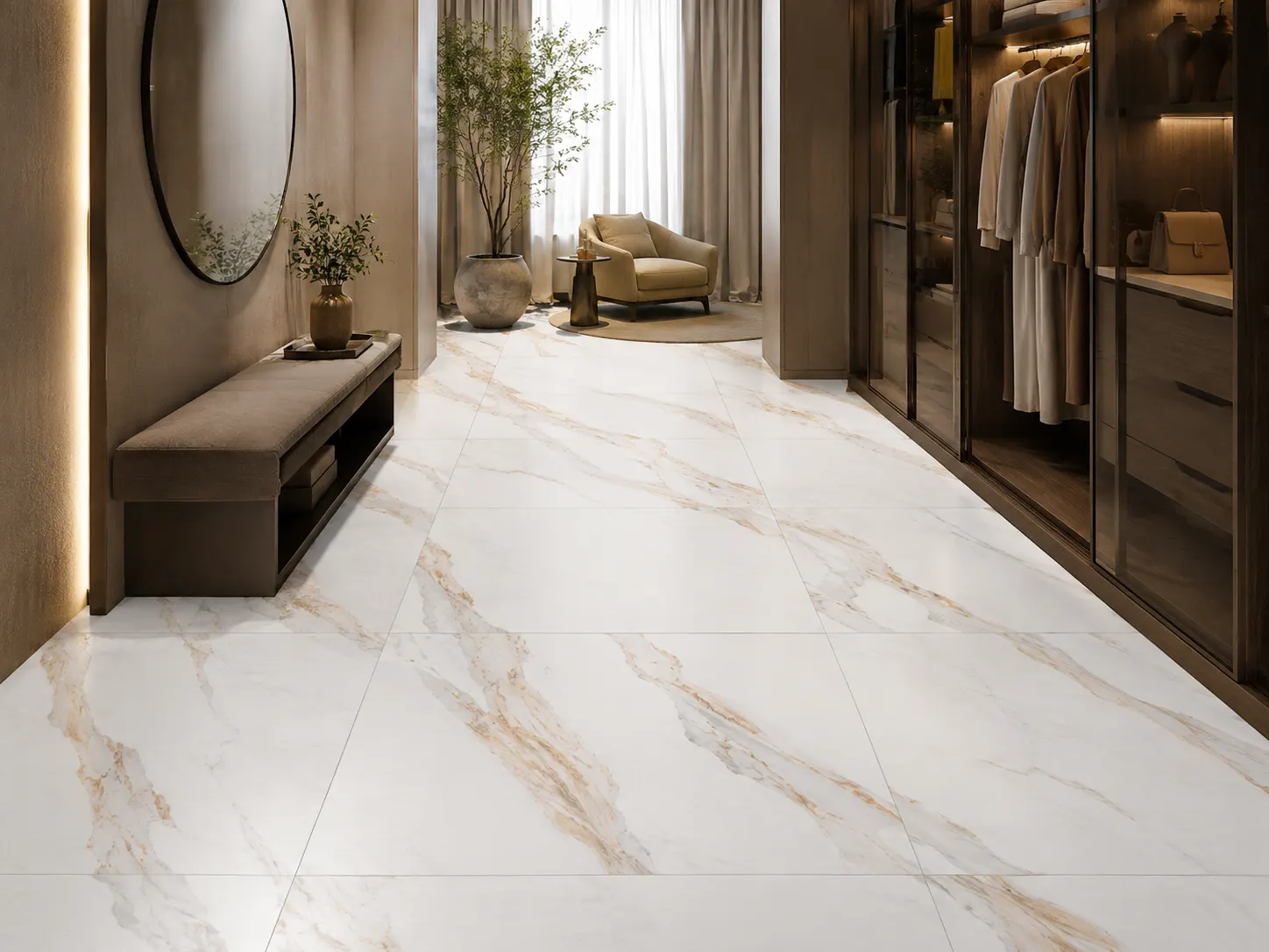 Ambiente com Calacata Bianco 81RT AC
