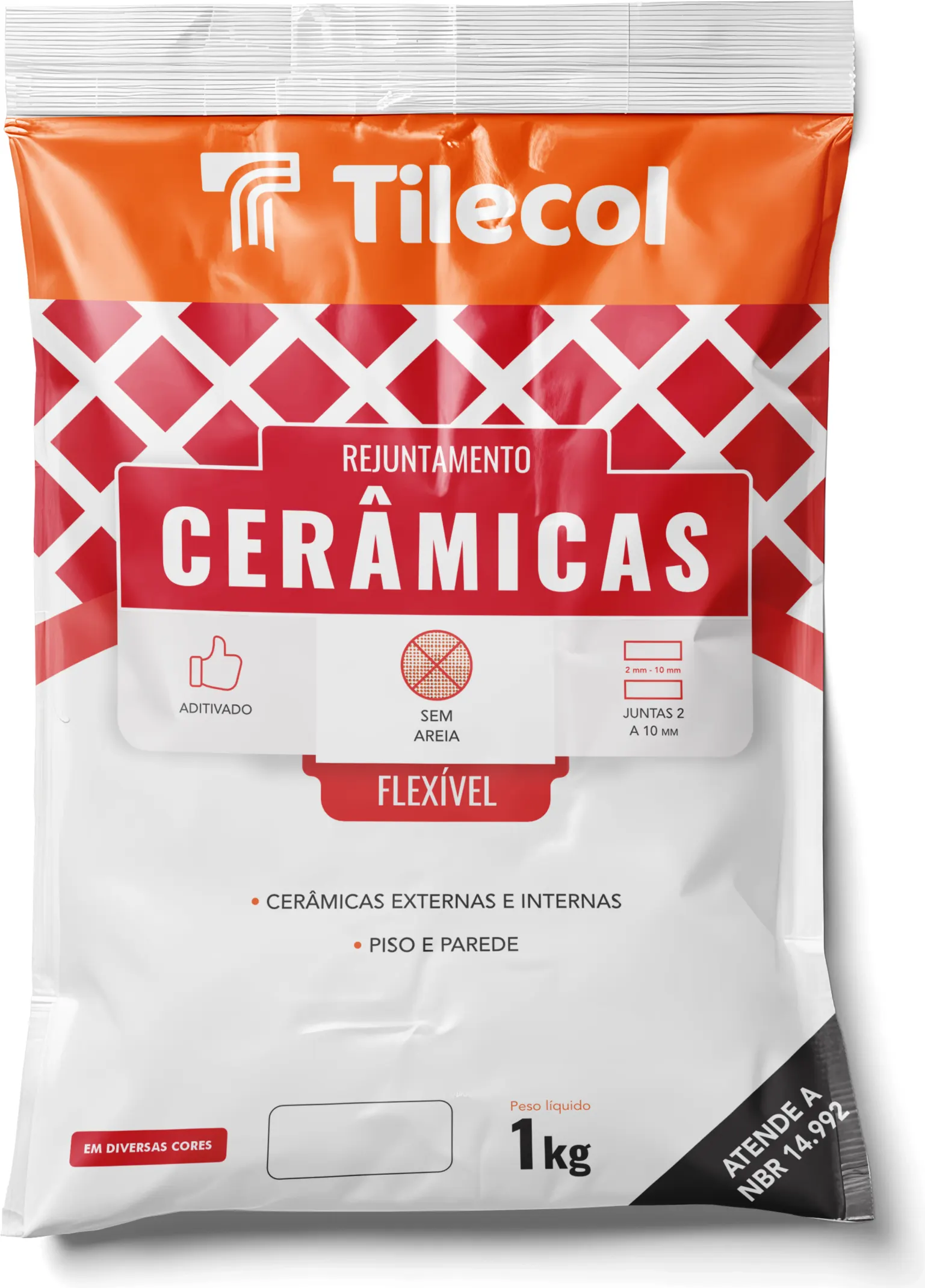 Rejunte Cerâmicas Aditivado Flexível 1kg Tilecol