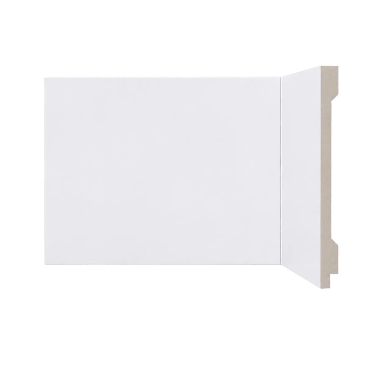 Rodapé de Poliestireno 15 cm Branco Liso