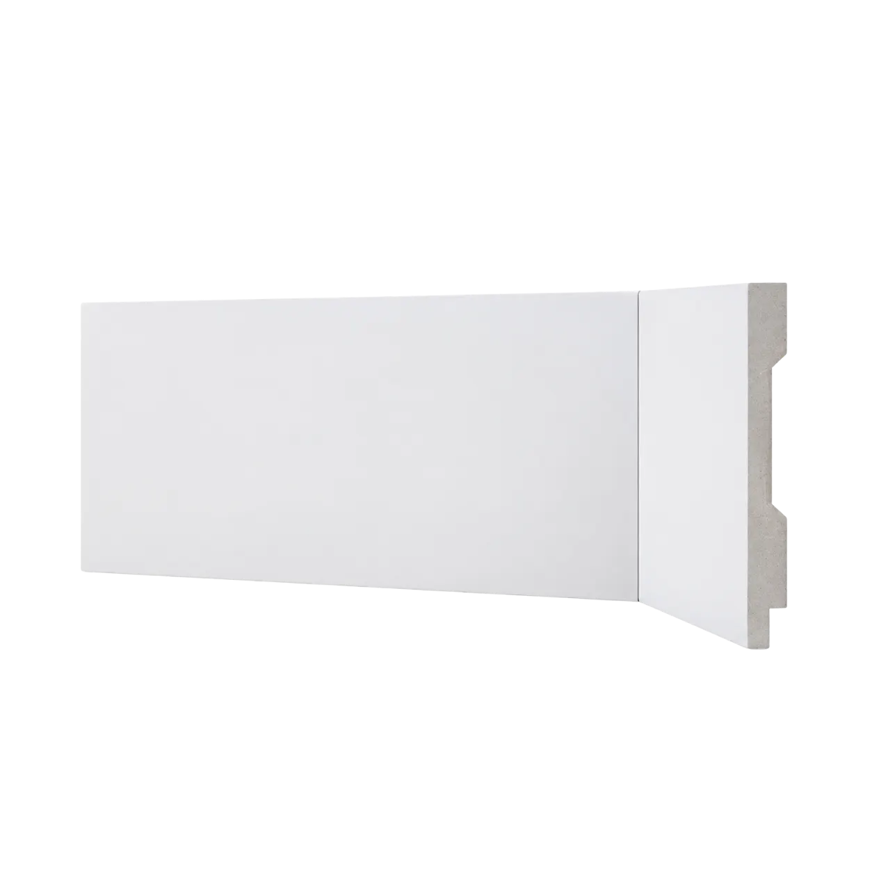 Rodapé de Poliestireno 7 cm Branco Liso